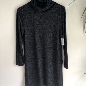 NWT Old Navy heather gray plushknit highneck tunic
